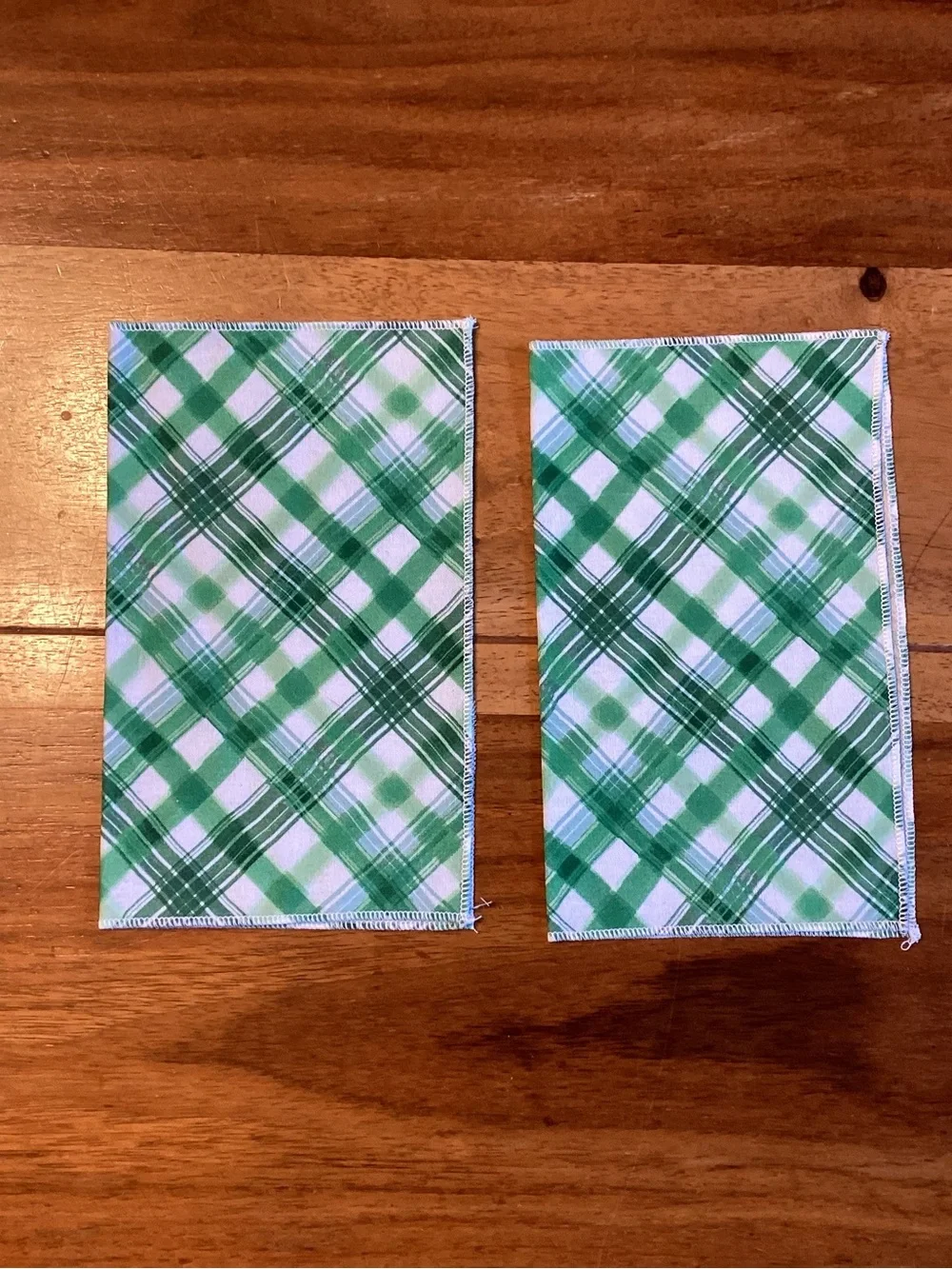 Green Plaid Alligator Print Table Placemat and Napkin Set